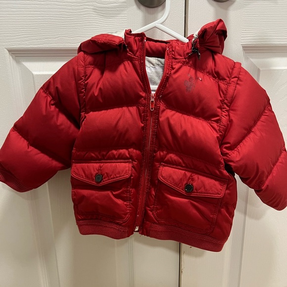 Burberry - boys 2 in 1 jacket. Red colour size 18months - Picture 1 of 14